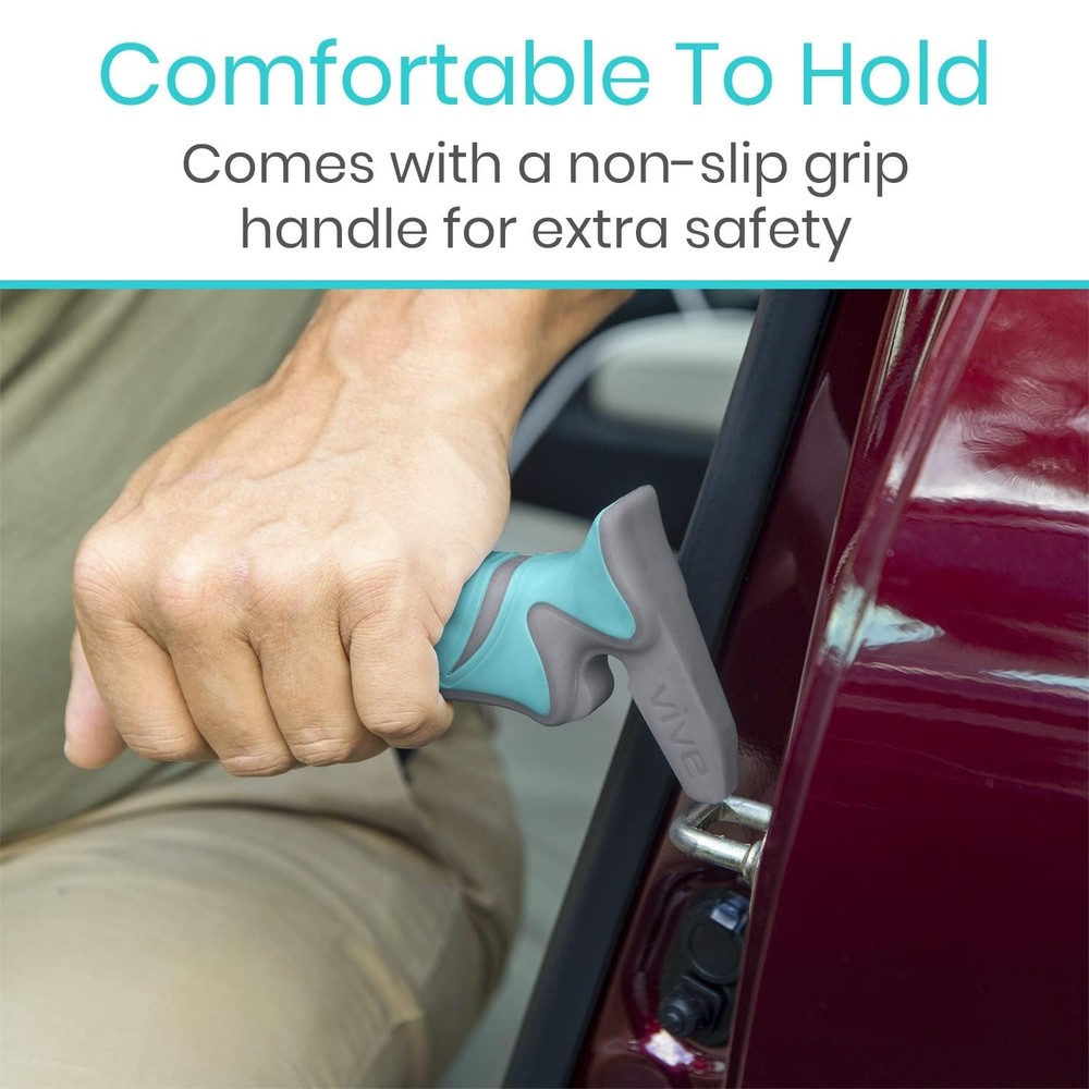 Vive Car Handle Assist for Elderly - Scratch Proof Latch - Auto Grab Single