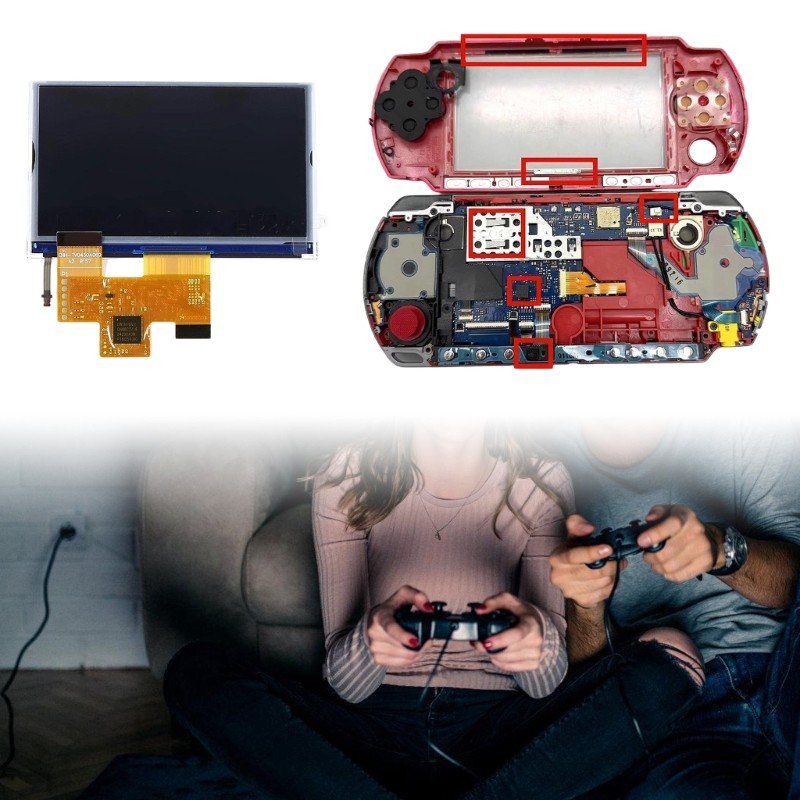 High Brightness IPS Screen for 3000 Game Console Easy Installation