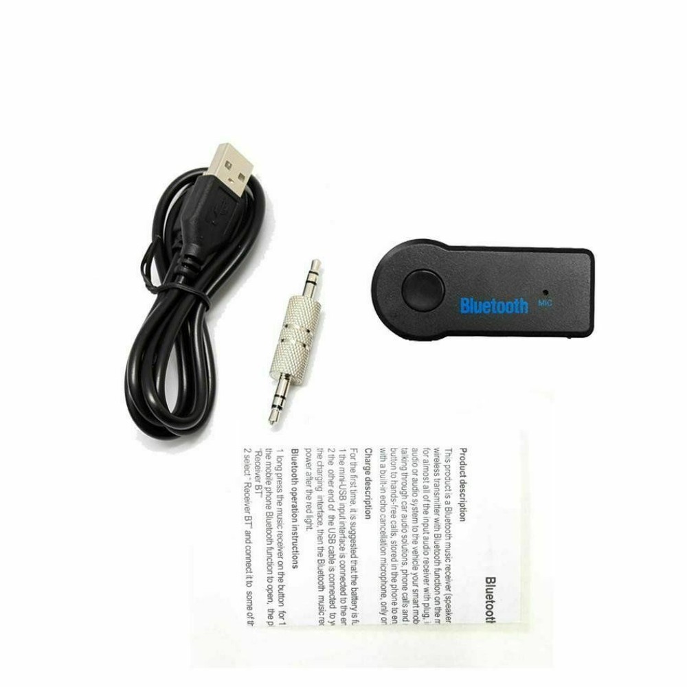 Wireless Bluetooth 3.5mm AUX Audio Stereo Music Home Car Receiver Adapter New