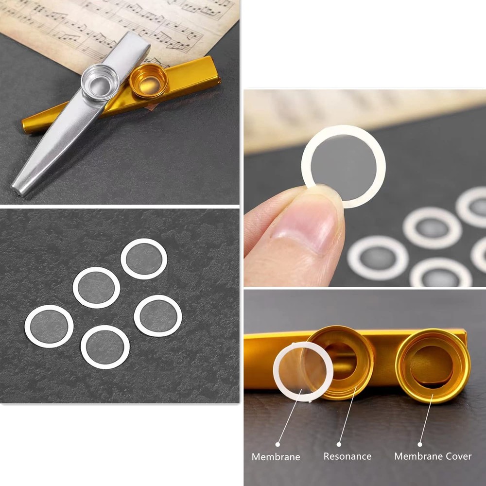 Fansjoy Kazoos 6 Pack, Multipack Metal Musical Instruments with 6 PACK