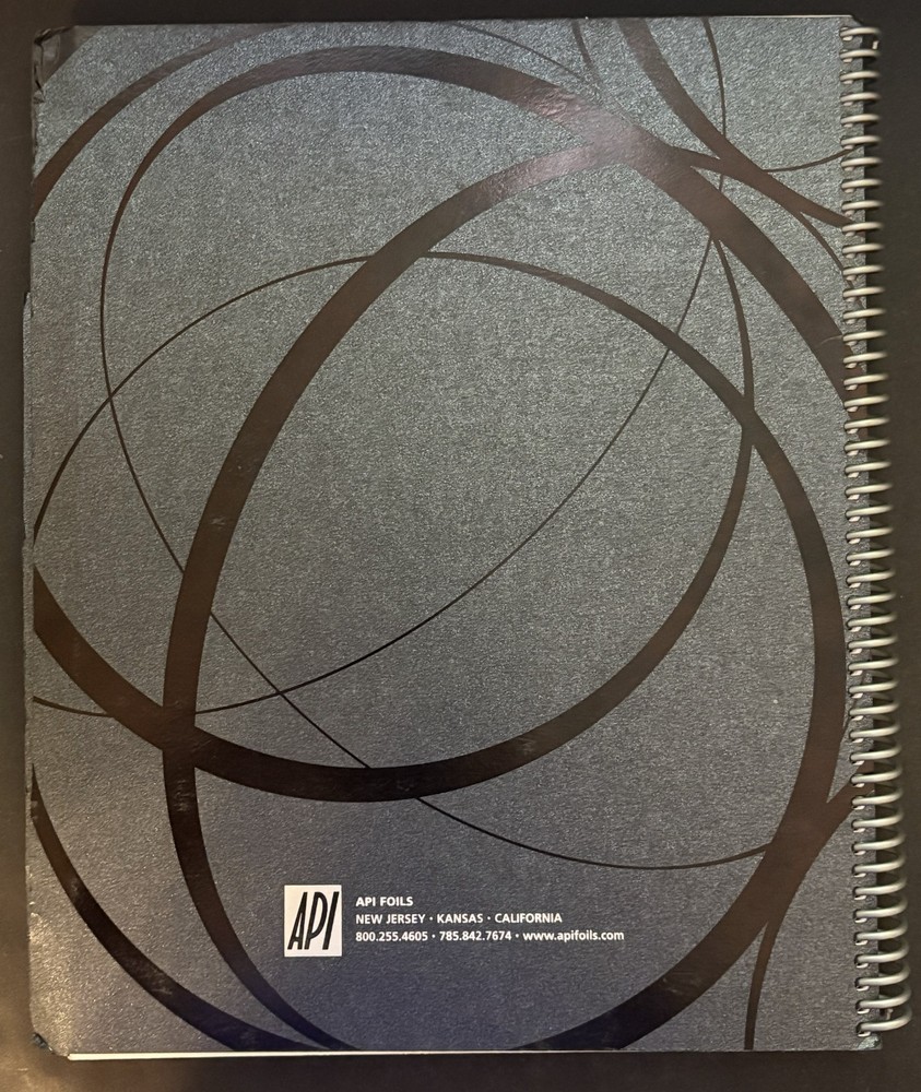 API Foil Selection Guide Trade Sample Book Printing