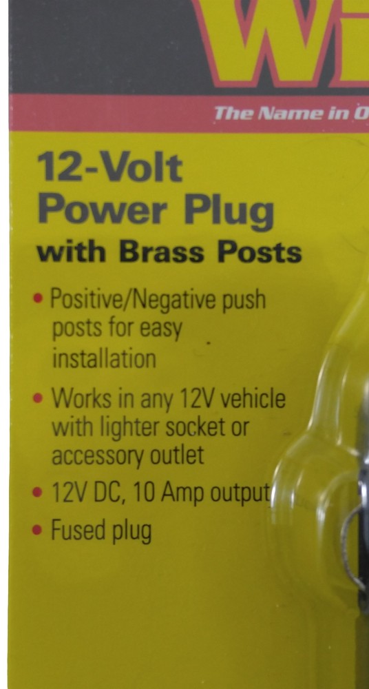Wilson Antennas 30512VPP Cigarette Lighter 12V Power Plug with 2 Binding Posts