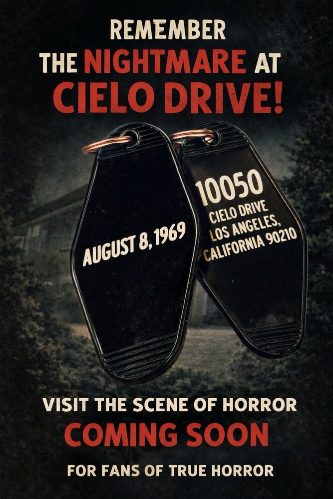 Cielo Drive True Crime Key Tag