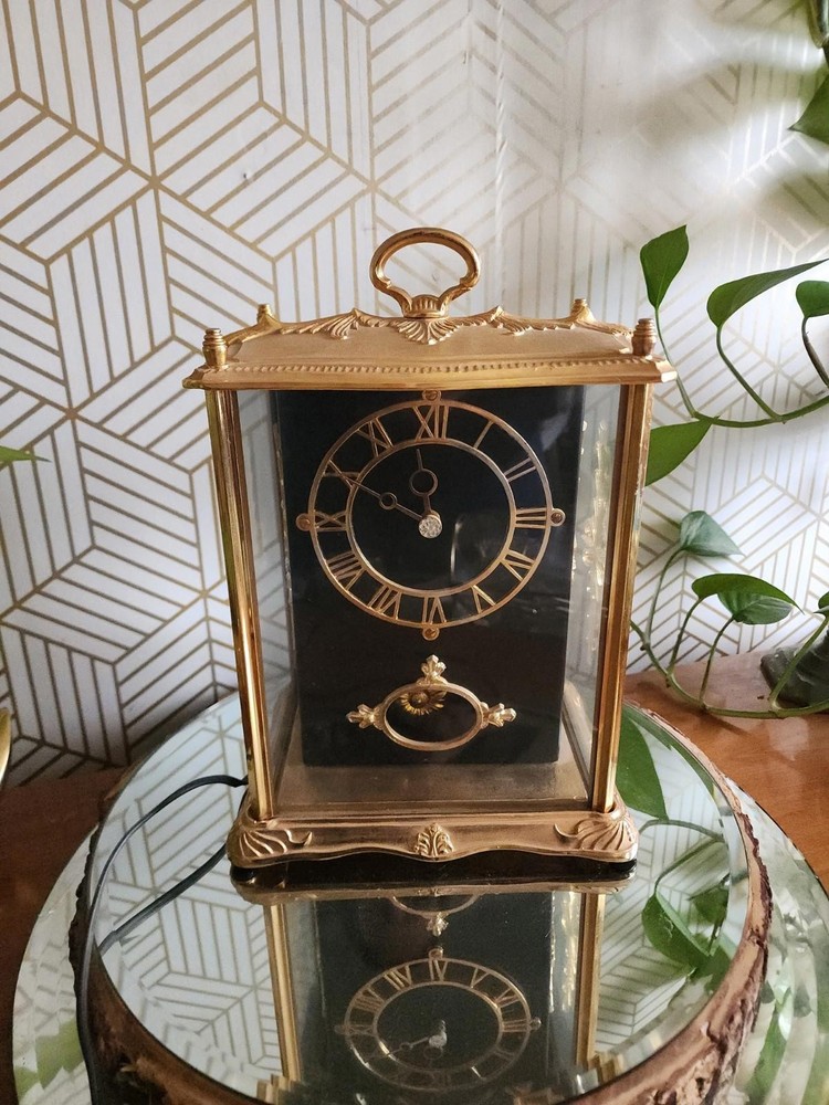 Vintage Brass Clock- United CLock Corp Model 995