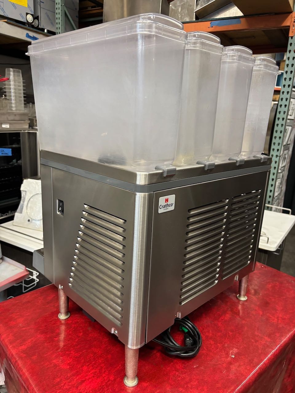 4 Flavor Refrigerated Beverage Dispenser Drink Fountain Bubbler Crathco #4419