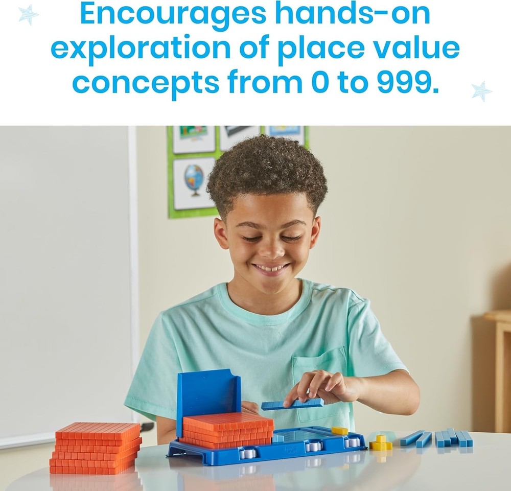 Place Value Frame with Base Ten Blocks, Base 10 Blocks, Educational Math Manipul