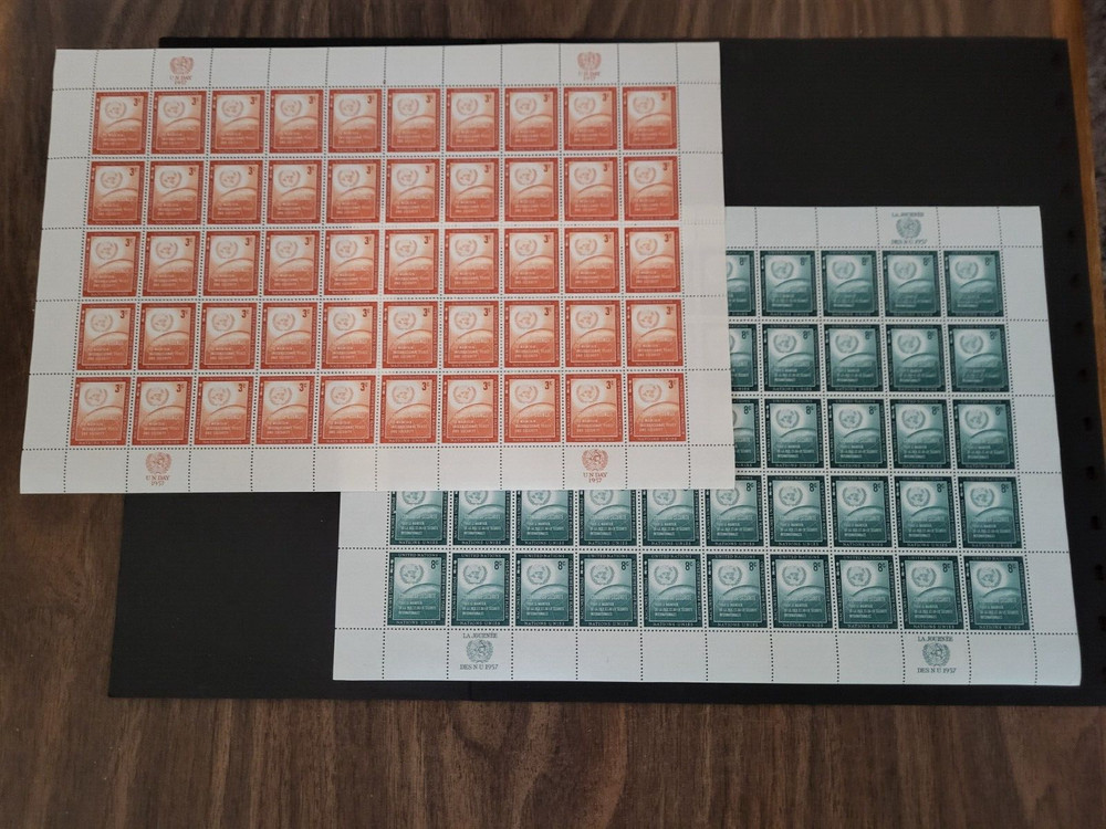 1957 SECUTRITY COUNCIL Sheet Sets Scott # 55/56 - MNH - Catalog $25