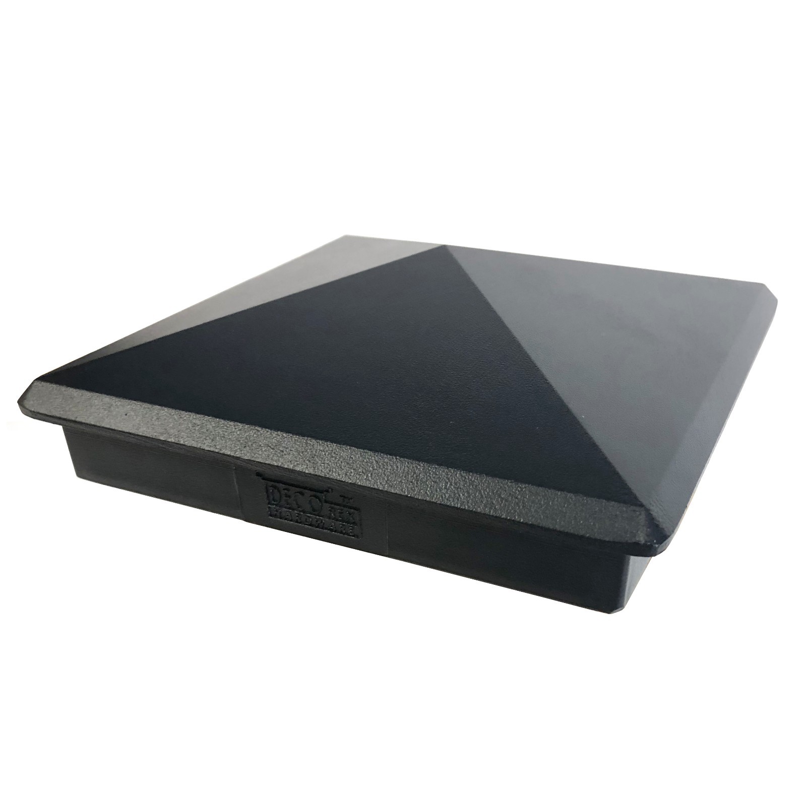 5.5" x 5.5" Heavy Duty Aluminium Pyramid Post Cap for Wood Posts - Black
