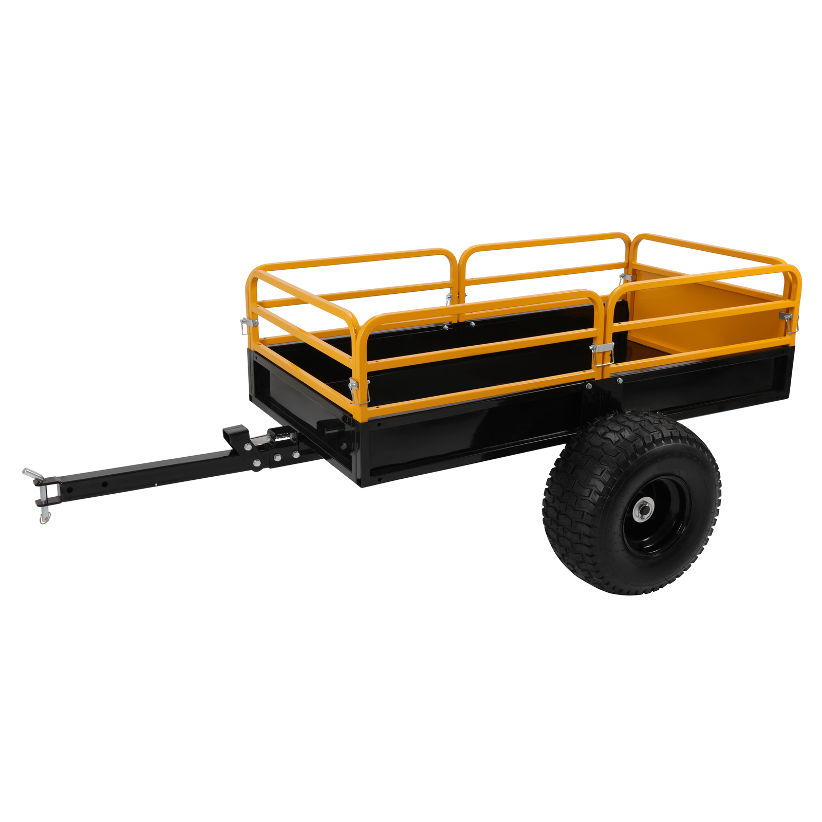 For ATV / UTV Heavy Duty Utility Cart Cargo Trailer Tow Behind Dump Cart 1600lbs