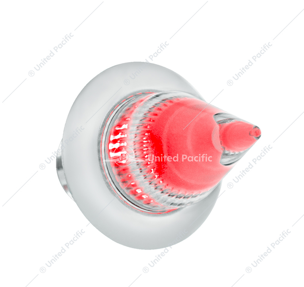 4 LED Dual Function 3/4" Mini Spike Light With SS Bezel Clear/Red