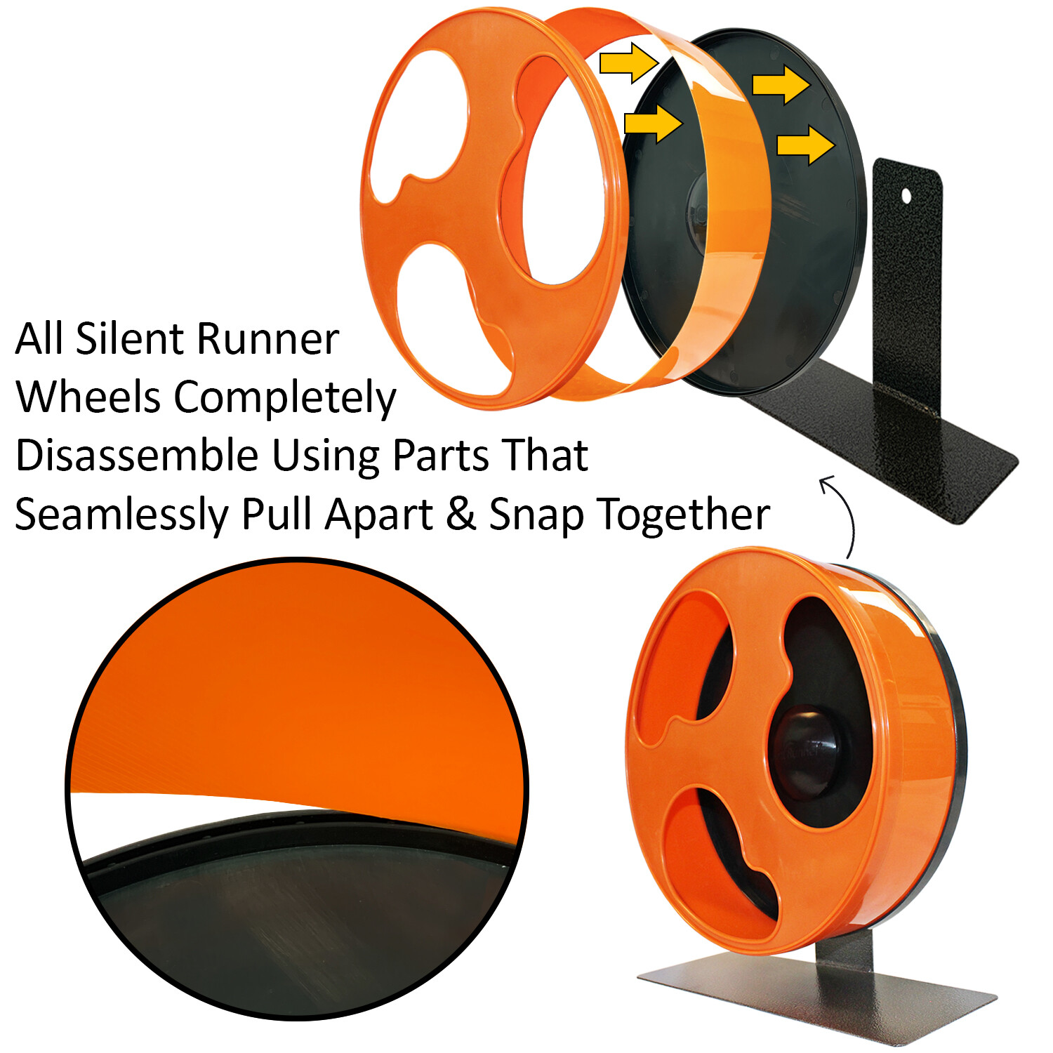 Silent Runner Wheel 12" Regular Exercise Wheel for Sugar Gliders, Rats, Hamsters