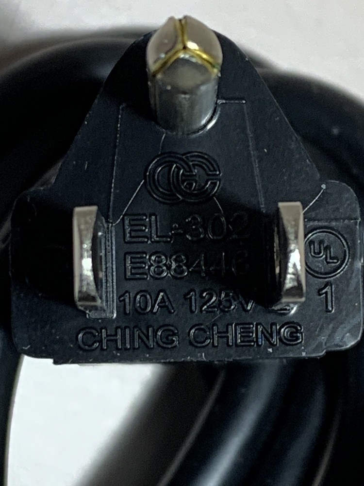 NEW Ching Cheng power cord EL-302, E88446.
