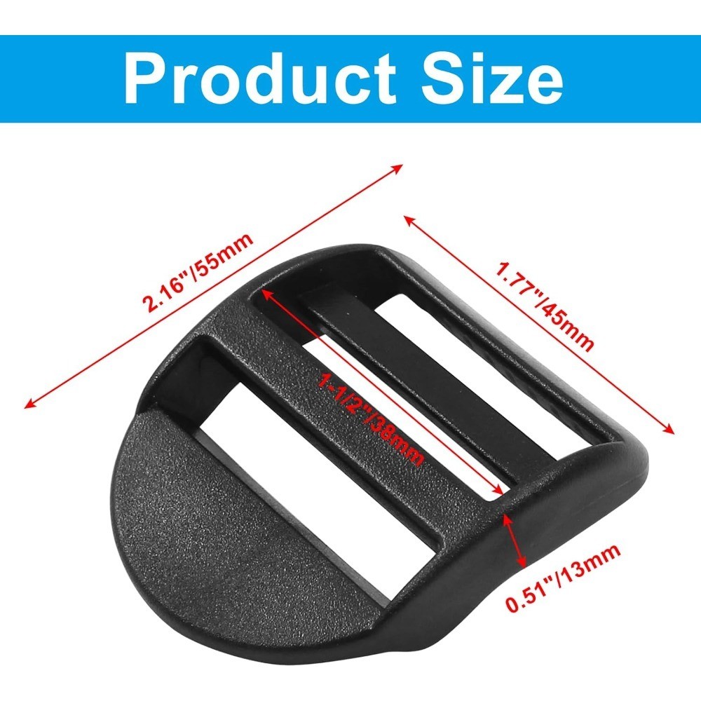 Plastic Ladder Lock Buckle Adjustable Replacement Slide for Backpack Straps