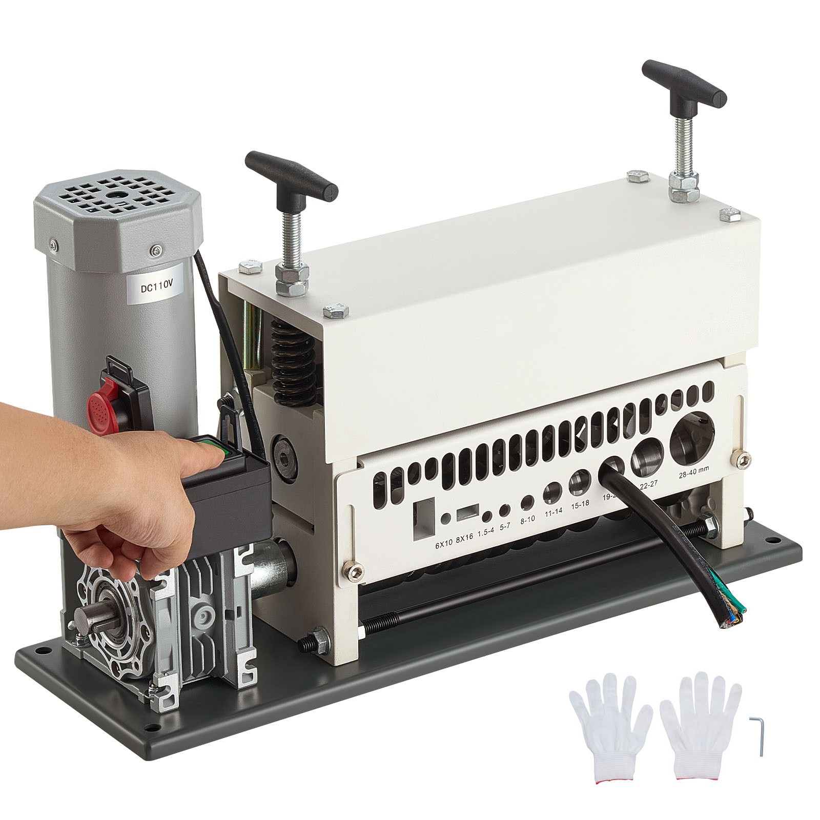 Uimoso Electric Wire Stripping Machine 370W Copper Cable Stripper 0.06''-1.57''