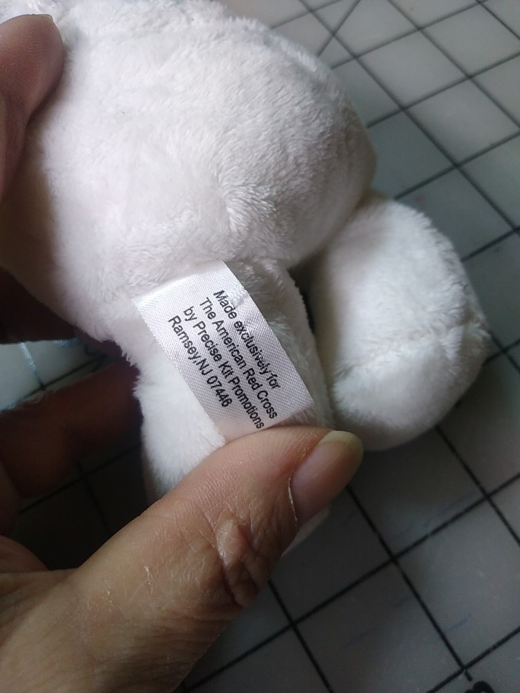 7" White American Red Cross Bear