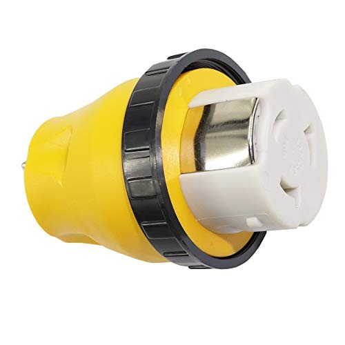 RV Cable Electrical Locking Adapter Converter Twist Lock Plug Socket 15A to 50A