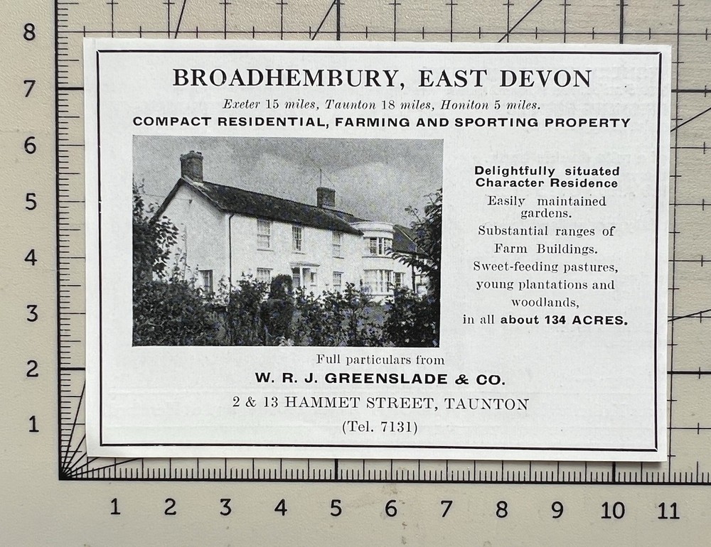 Broadhembury - Devon For Sale - 1970 Cutting 399