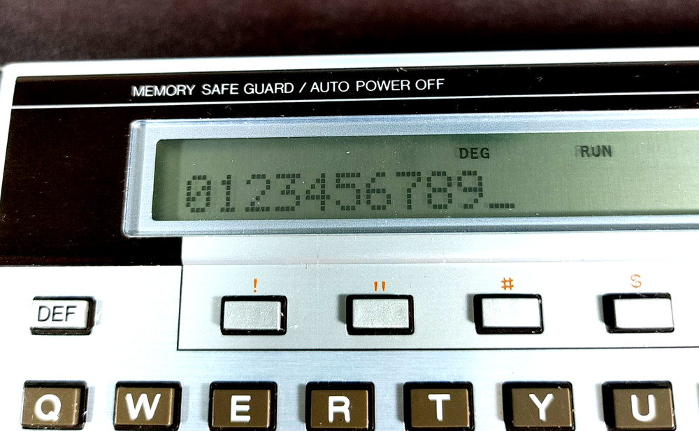 Sharp PC1500A Pocket Computer w/ CE150 Printer/Cassette Interface Turns On CASE