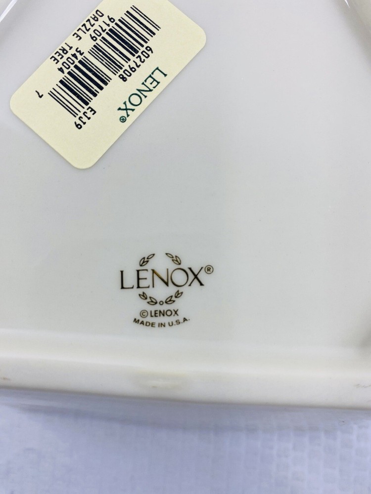 Lenox HOLIDAY DIMMENSIONS Christmas Dazzle Tree DEEP Serving Dish