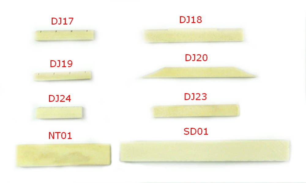for Classical Guitar Bone/Ebony Blank/Slotted Nut Saddle