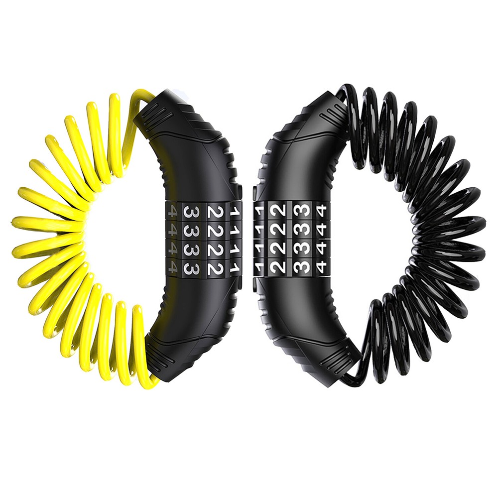 Four-digit Coded Cable Lock Combination Lock Portable Motorcycle Bicycle 1m Lock