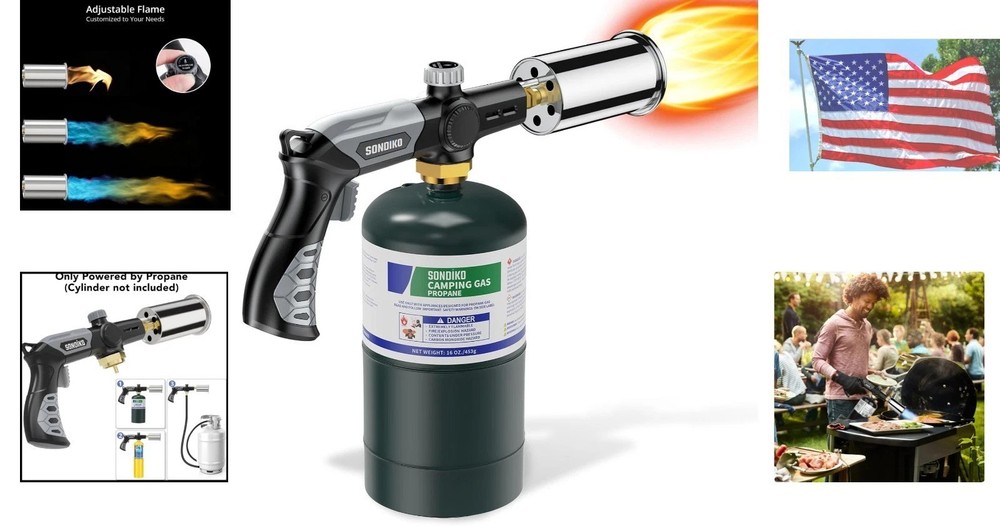 Versatile Campfire & Cooking Torch – Perfect for Searing & Caramelizing