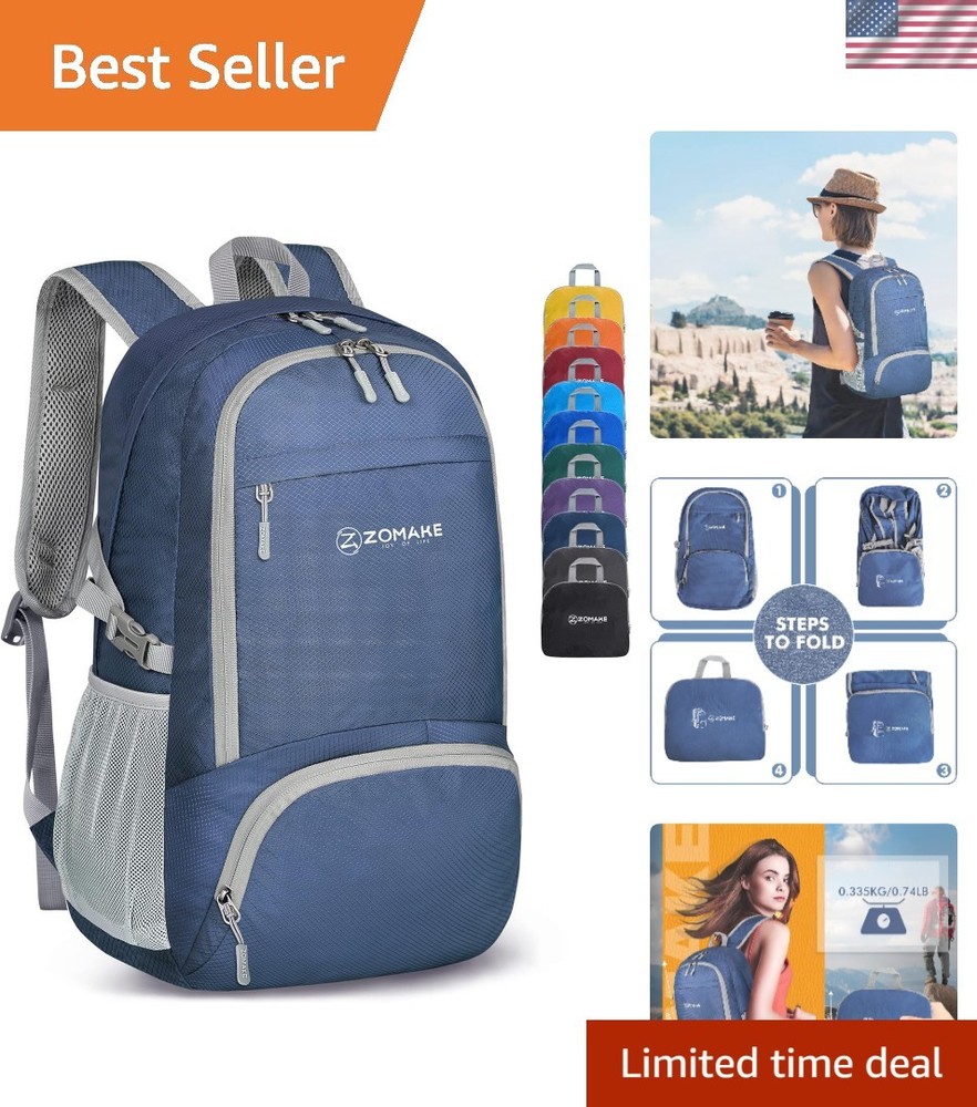 Lightweight Packable Backpack 30L, Foldable Hiking Backpacks Water Resistant ...