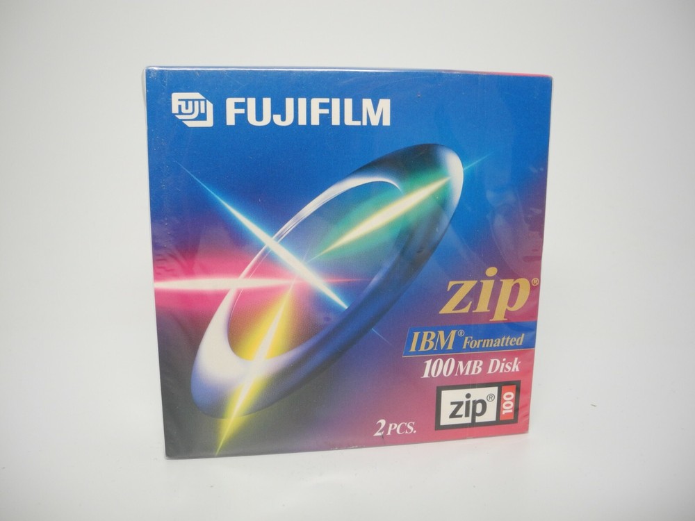 2 Pack Fuji ZIP Disc100 MB PC Computer Storage IBM Formatted