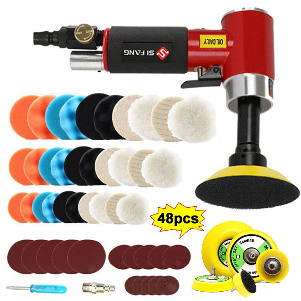 2" 3" Air Orbital Sander MIni Pneumatic Polisher Buffer Machine For Auto Work
