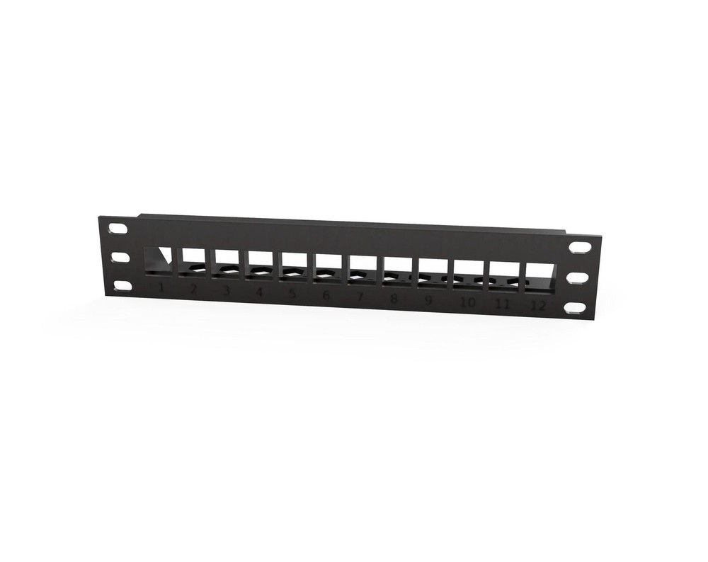 10" Rack Mount Patch Panel - 12 Keystone