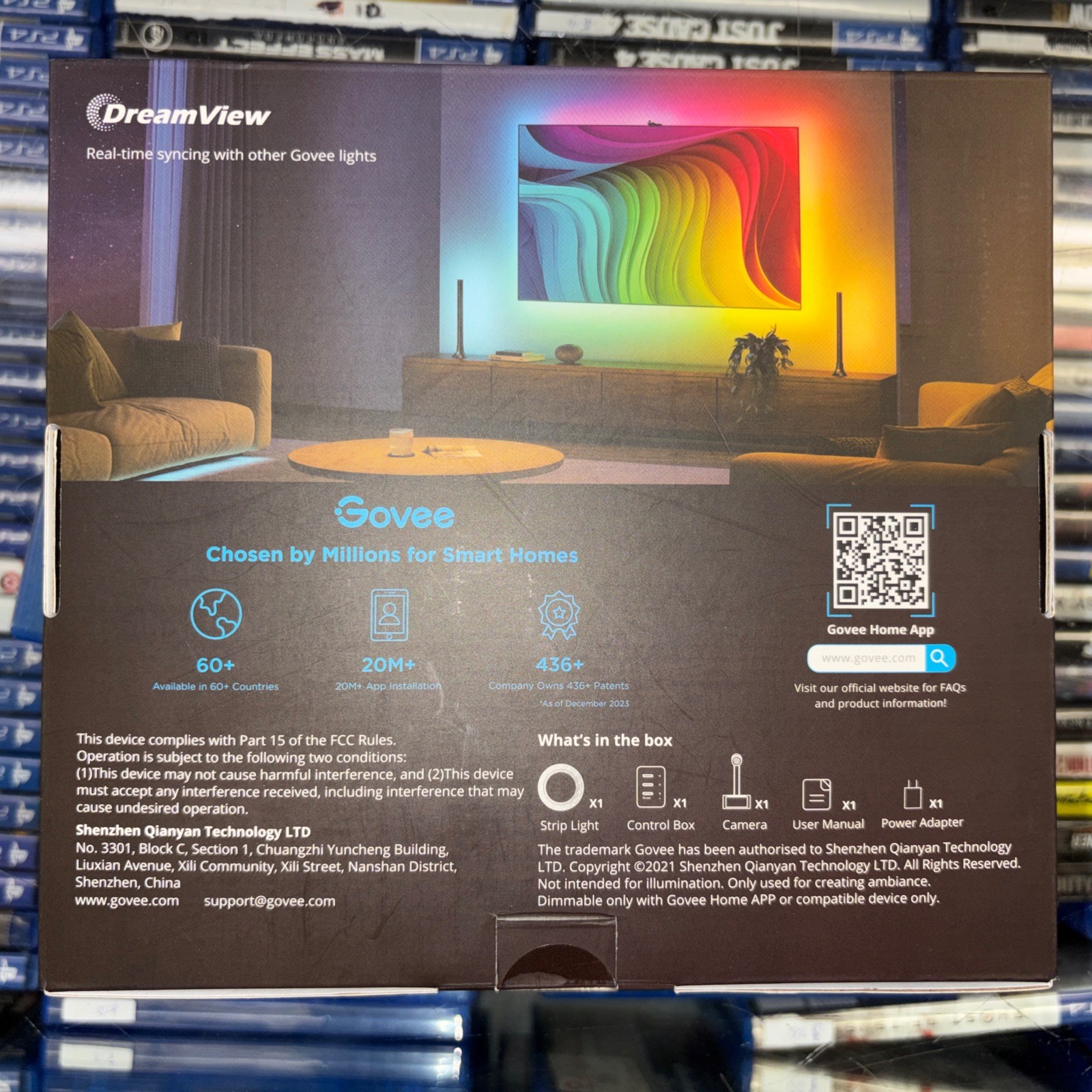 Govee DreamView T1 16.4' TV Backlight Wi-Fi Bias Lighting Home Theater Acc. New