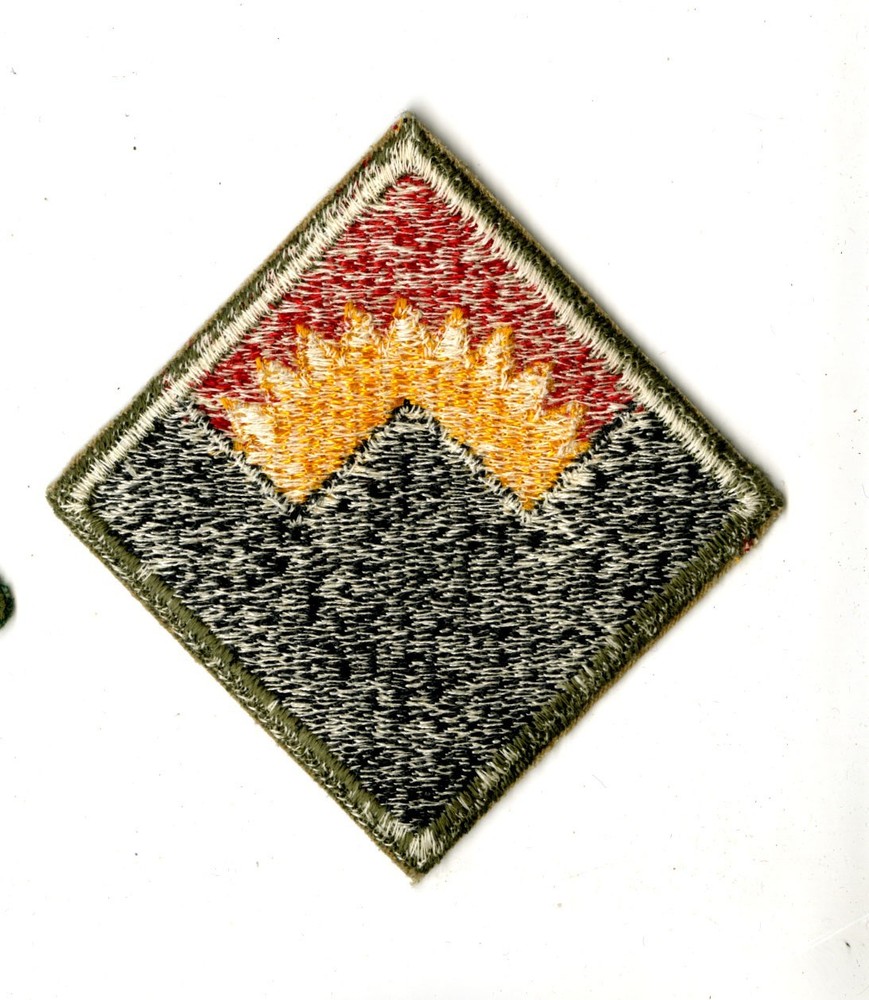 Western Defense Command White Back Patch WWII Original Ripple Weave