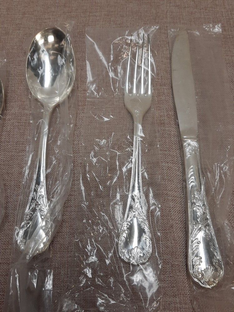 Stainless 4-Piece Place Flatware Setting Marly Pattern NEW SEALED