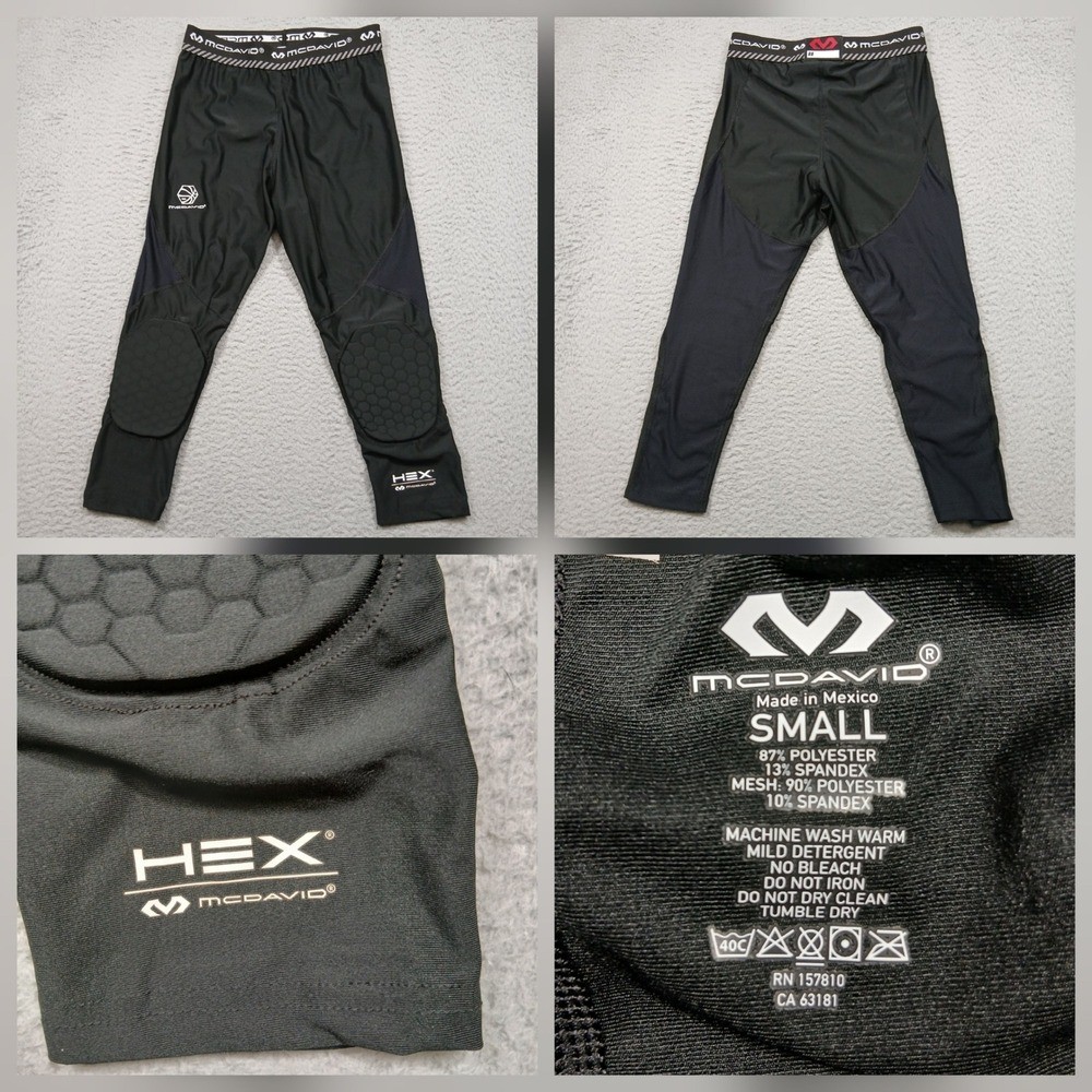 McDavid HEX Padded Compression Pants Small Black Basketball/Football Gear