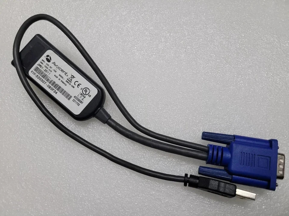 Avocent DSRIQ-USB Server KVM Interface Module VGA Switch Adapter Cable / ES