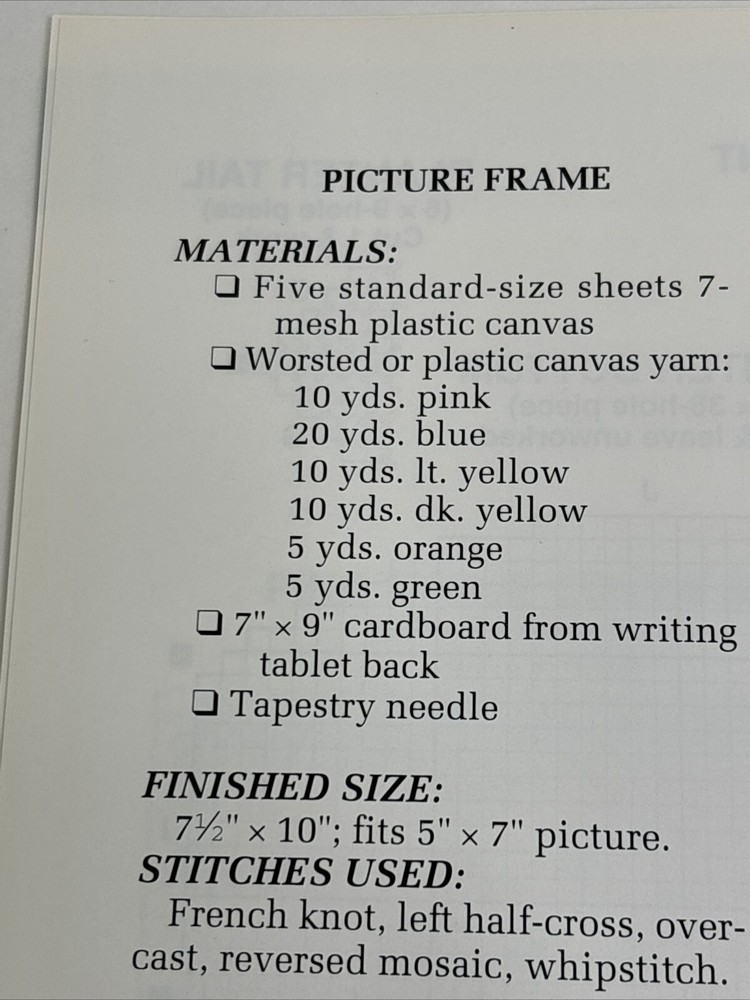 Patchwork Nursery Set Tissue Box Photo Frame Annies Attic Plastic Canvas Pattern