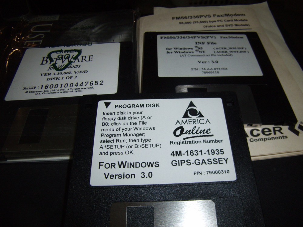 Vintage Logicode Technology 1414LHC Fax/Modem Card & Floppy Software Discs