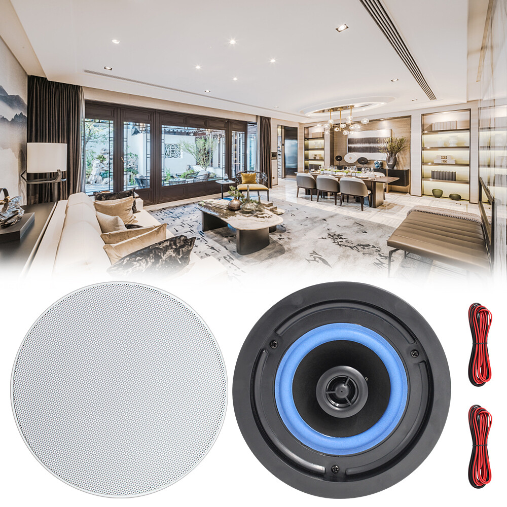 Herdio 4" Bluetooth Ceiling Speakers Kitchen Stereo Speakers Wall Flush Mount