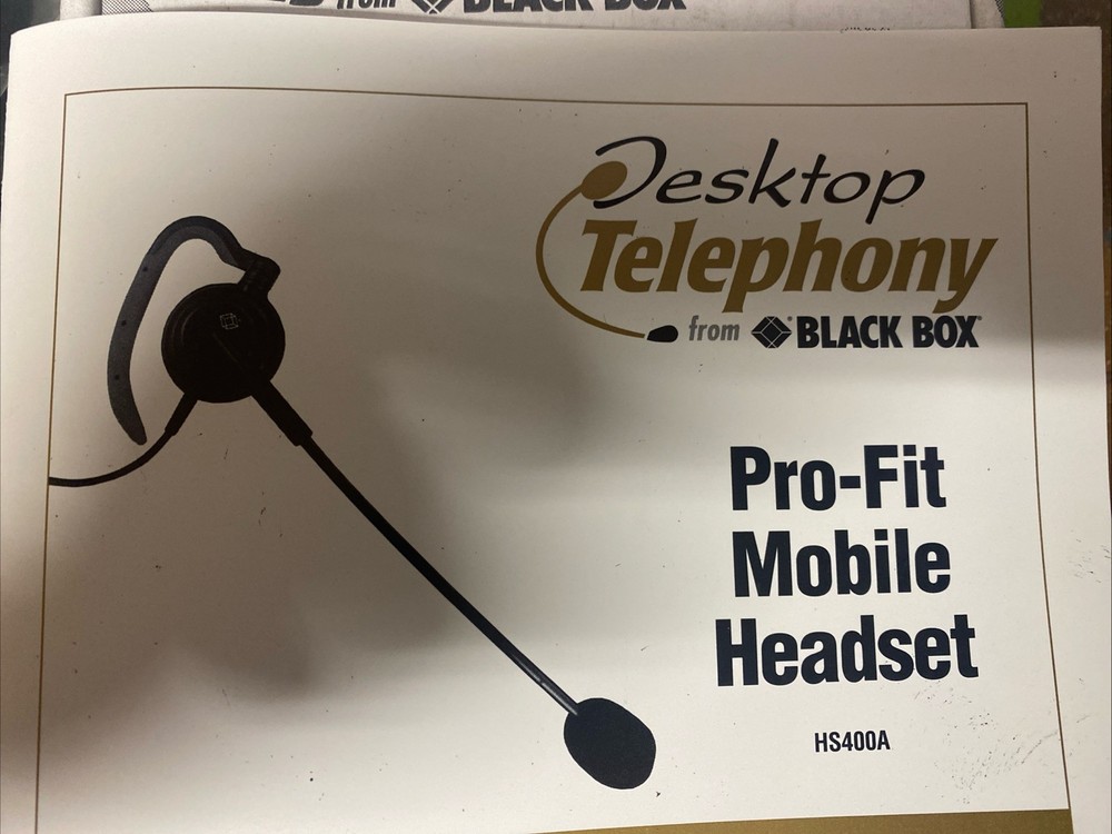 Black Box, Part #HS400A, Desktop Pro-Fit Mobile Headset