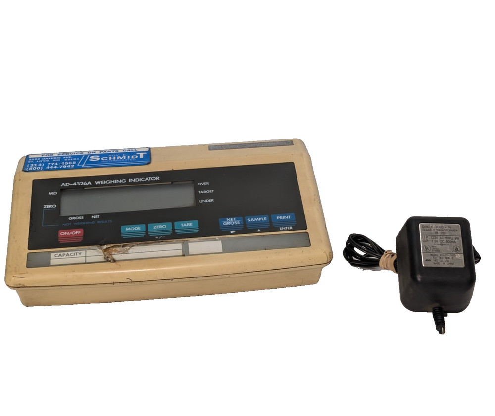 A & D Co. AD-4326A Simple Weighing Indicator Digital Control w/ AC Adapter Plug