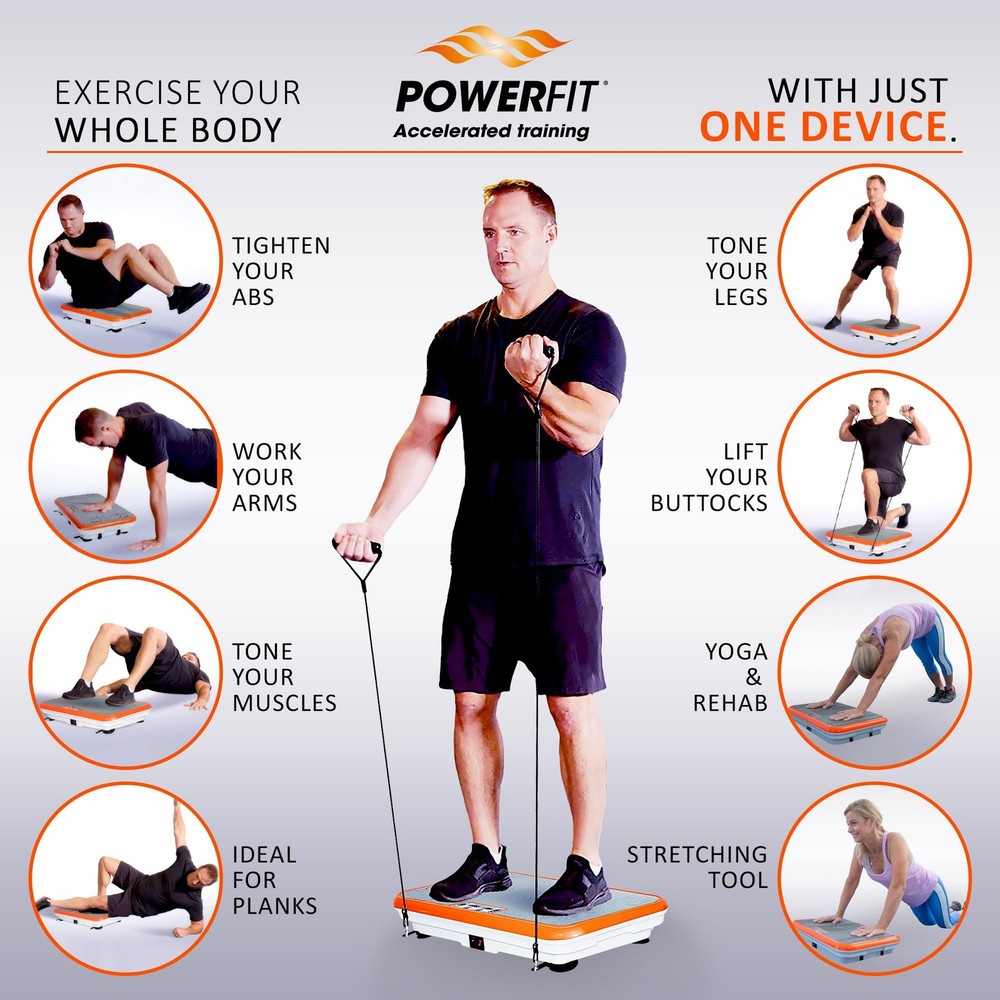 Power Fit Vibration Plate Exercise Machine, Powerfit Elite Vibration Platform...