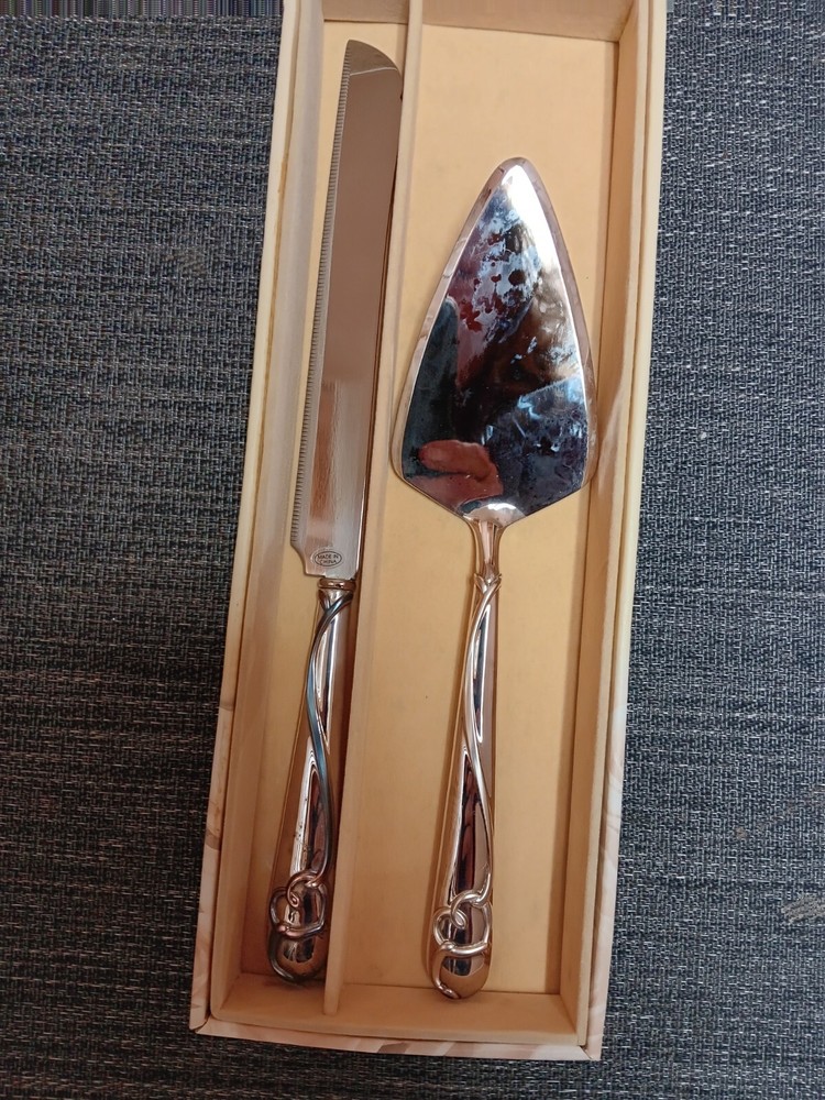 Lenox 2 piece Silver Plate Dessert Set