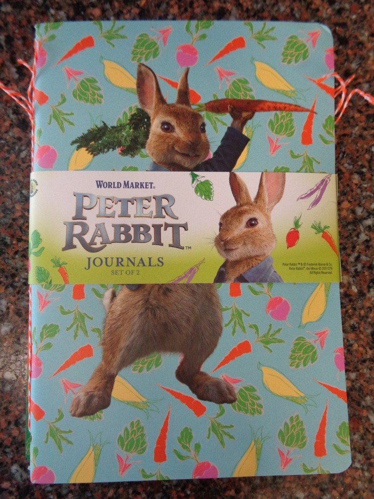 Peter Rabbit Lined Journal Set of 2 Paperback Notebook Diary Easter New