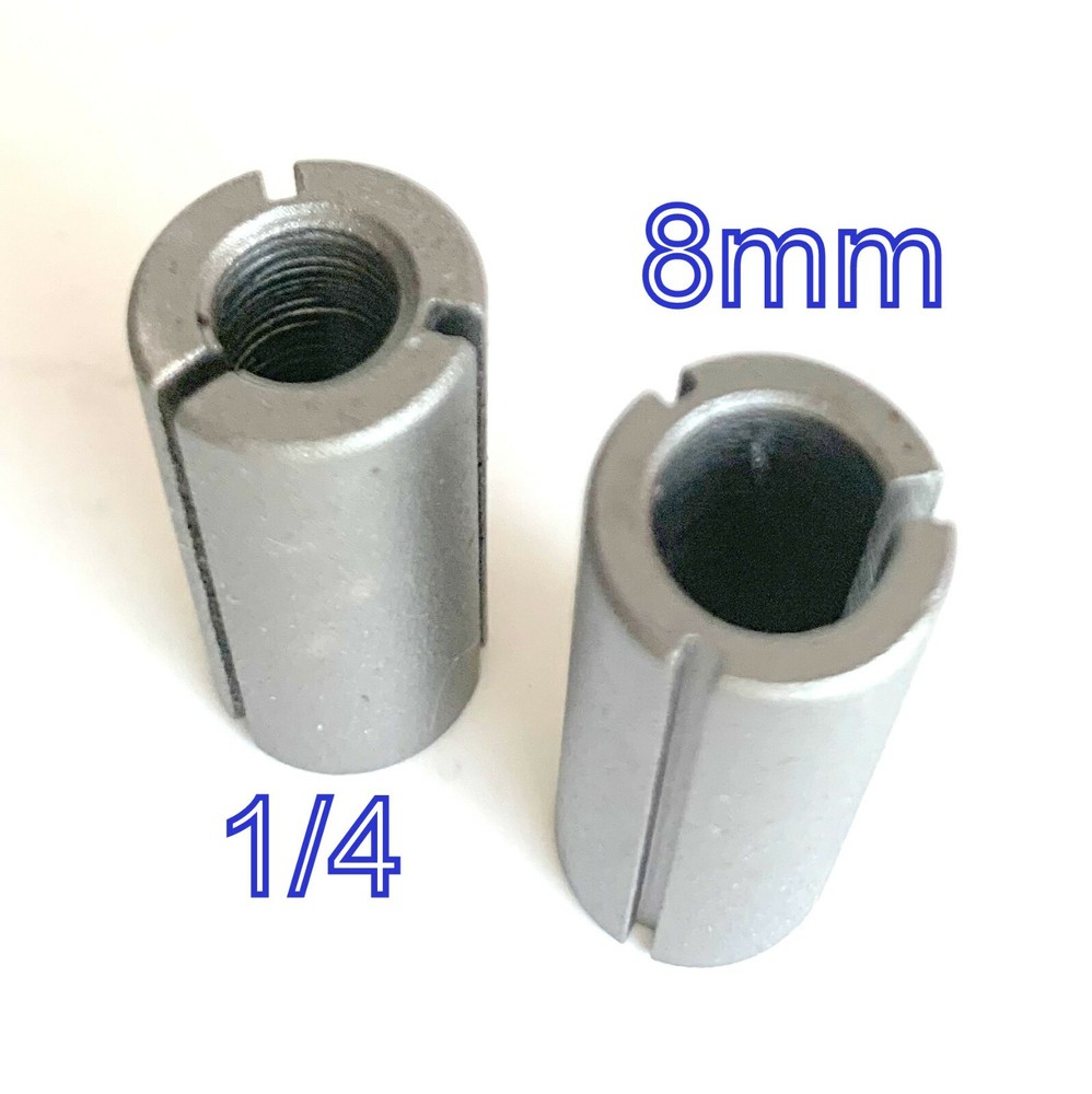 2 pc Collet Reducer Bushing for 8mm, 1/4" Router Bit GSA