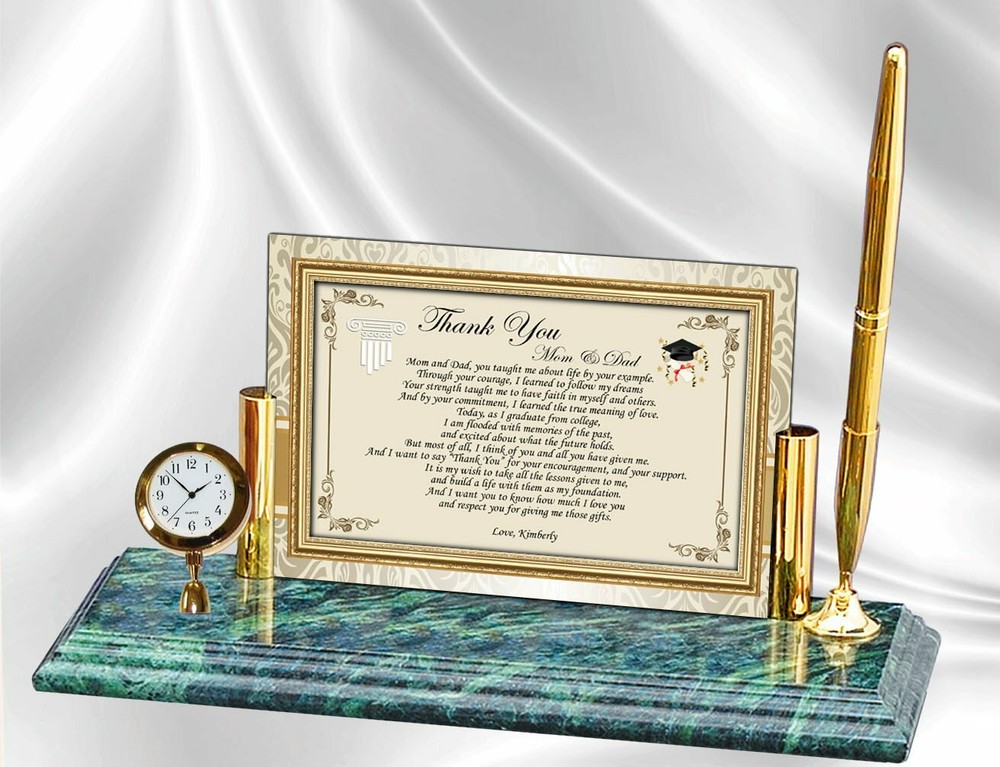 Graduation Parents Thank You Clock