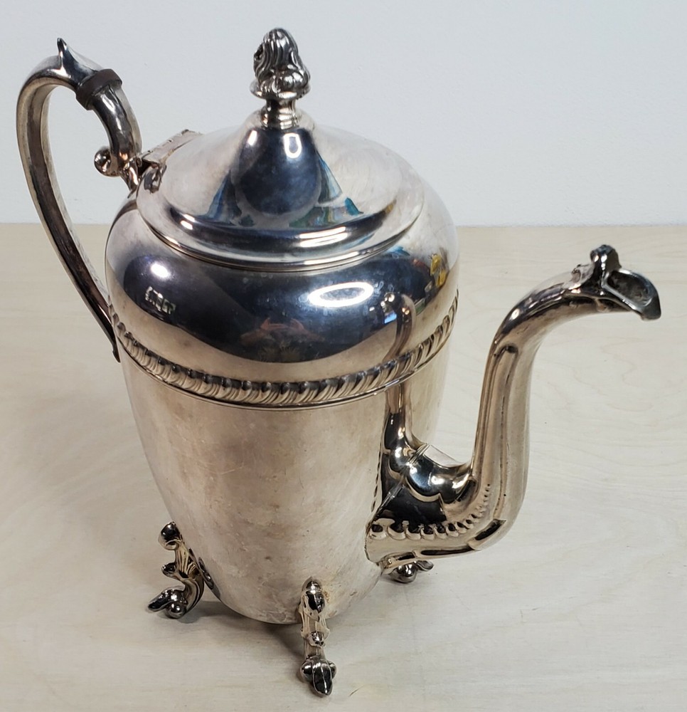 Silver Plated Coffee Tea Pot Only Serving Hot Drinks Shabby Victorian Crosby