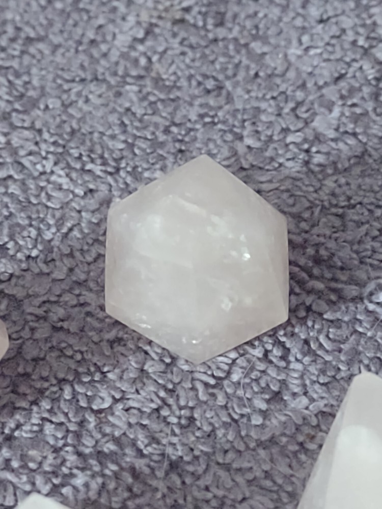 6 Piece Rose Quartz Geometric Shapes Set