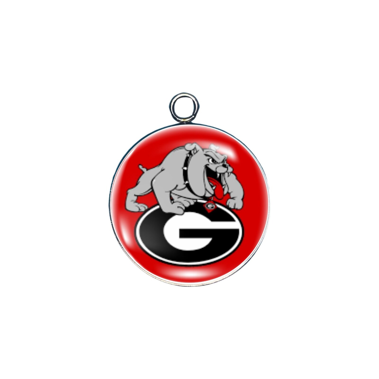 Georgia Bulldogs Glass Cabochon Charms