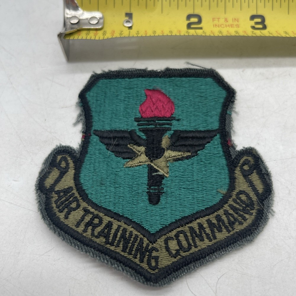 U.S. Military Air Force Air Training Command Patch Subdued Torch W/ Wings 3” Cut