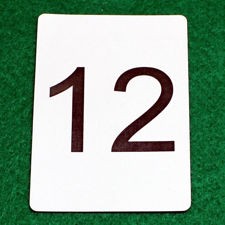 Number 12, Bicycle Printed Gaff Card, Blue